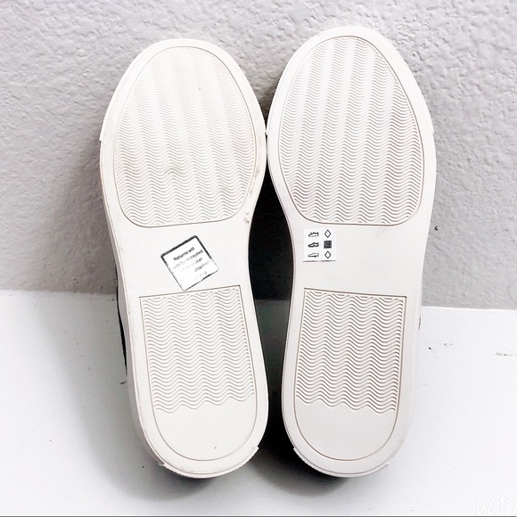 Comme des Garçon Embossed Sneakers Slip-On Shoes Black White Size 11 M NWT $225 - Picture 8 of 14